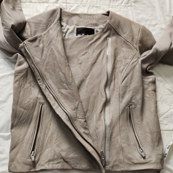 Veda Distressed Leather Moto Jack Size Large - Picture 10 of 12